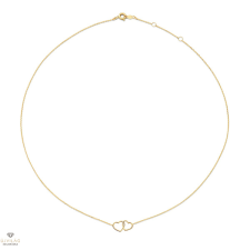 Jackie Gold dupla szív arany nyaklánc 45 cm - JKN23.049 nyaklánc