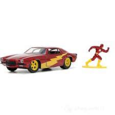 Jada - DC Comics - Chevy Camaro 1:32 fém autómodell - Flash figurával - 12 cm (253253003) autópálya és játékautó