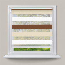 Jago 60x150 Sávos roló függöny fehér-bézs-barna fúrás nélküli ablak árnyékoló lakástextília