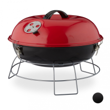 Jago Grillsütő hordozható BBQ 27x36 cm faszenes grill piknikezéshez, kempingezéshez grillsütő