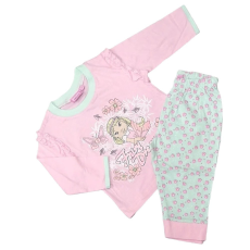 JAM Jam Hosszú Ujjú Pamut Pizsama 3-6 hónapos korig - Rózsaszín/Menta Tündér - Kiárusítás