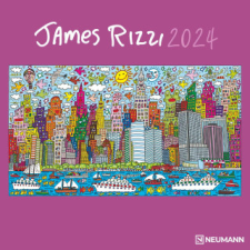 James Rizzi 2024 - Wand-Kalender - Broschüren-Kalender - 30x30 - 30x60 geöffnet - Kunst-Kalender naptár, kalendárium