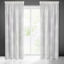 Jane fényáteresztő függöny jacquard levélmintával Fehér 140x270 cm lakástextília