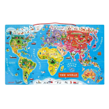 Janod Magnetikus Világtérkép Angol Nyelven puzzle, kirakós