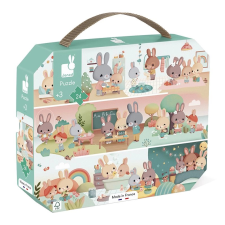 Janod puzzle bőröndben - Az én napom, 24 darabos puzzle, kirakós