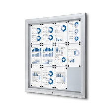 Jansen Display Dom mágneses vitrin, egyszárnyas, 12 x A4% mágnestábla