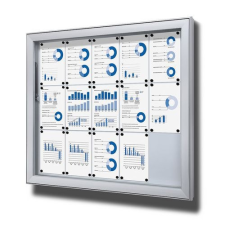 Jansen Display SCL mágneses vitrin, egyszárnyas, 15 x A4% mágnestábla