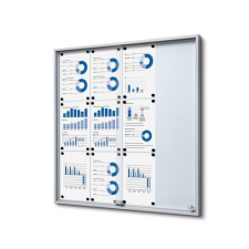 Jansen Display Slim mágneses vitrin, 12 x A4% mágnestábla