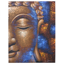JanZashop Buddha festmény - Réz Arc grafika, keretezett kép
