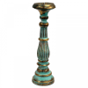 JanZashop Vintage gyertyatartó, Nagy,Türkiz-Arany