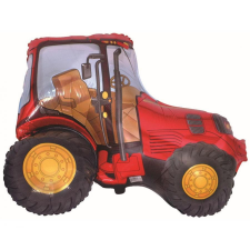 Jármű Traktor Red fólia lufi 94 cm party kellék