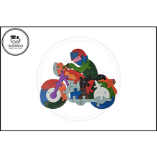 Járműves kirakó - Motoros fajáték