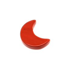Jáspis vörös medál átfúrt félhold 33mm medál