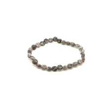  Jáspis Zebra fazettált korong karkötő 6x4mm karkötő