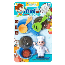  Játék edénykészlet szakácsfigurával BZ3215 konyhakészlet