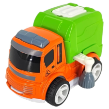  Játék ledkerekes utcaseprő autó 11x5,5 cm - narancssárga autópálya és játékautó