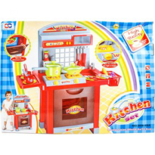  Játékkonyha fénnyel és hanggal - piros, 75 cm konyhakészlet