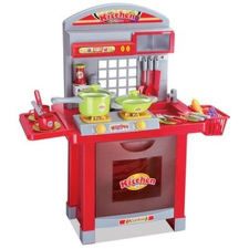  Játékkonyha fénnyel és hanggal - piros 75 cm (10244) konyhakészlet