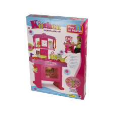  Játékkonyha hanggal és fénnyel - 63 cm, rózsaszín konyhakészlet