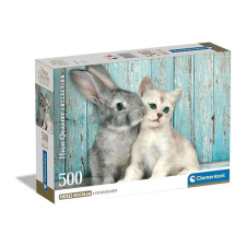 Javoli Állatos Cat & Bunny 500 db-os puzzle Clementoni puzzle, kirakós