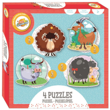 Javoli Állatos Farm forma puzzle 4 az 1-ben puzzle, kirakós