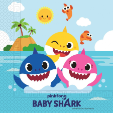 Javoli Baby Shark Fun in the Sun szalvéta 20 db-os 33x33 cm papírárú, csomagoló és tárolóeszköz