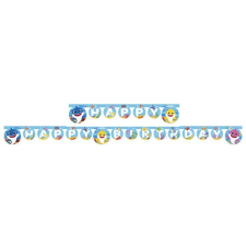 Javoli Baby Shark Happy Birthday felirat 2 m party kellék