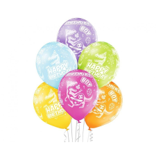 Javoli Birthday Boy Dinosaur léggömb, lufi 6 db-os 12 inch (30 cm) party kellék