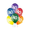 Javoli Colorful Happy Birthday 40 léggömb, lufi 6 db-os 12 inch (30cm)