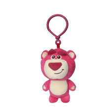 Javoli Disney Játékháború Lotso Pink 3D plüss figura akasztóval, táskadísz 13 cm játékfigura