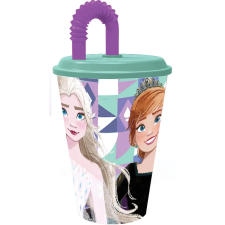 Javoli Disney Jégvarázs Ice Magic szívószálas pohár, műanyag 430 ml babaétkészlet