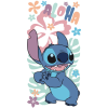 Javoli Disney Lilo és Stitch, A csillagkutya Hawaiian Harmony fürdőlepedő, strand törölköző 70x140cm