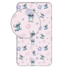 Javoli Disney Lilo és Stitch, A csillagkutya Pink gumis lepedő 90x200 cm babaágynemű, babapléd