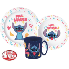 Javoli Disney Lilo és Stitch Palms étkészlet, micro műanyag szett bögrével 350 ml babaétkészlet