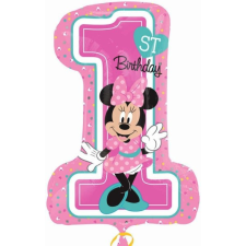 Javoli Disney Minnie Pink Első születésnap fólia lufi 71 cm party kellék
