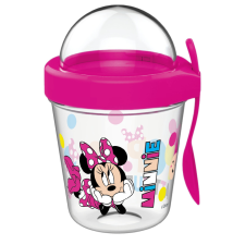 Javoli Disney Minnie pohár snack tartó fedéllel és kanállal 350 ml babaétkészlet