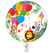 Javoli Dzsungel Balloons papírtányér 8 db-os 23 cm FSC party kellék