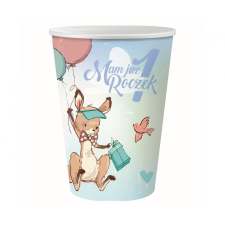 Javoli Első születésnap Kangaroo papír pohár 6 db-os 270 ml party kellék