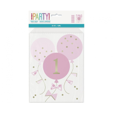 Javoli Első születésnap Pink papírzacskó 8 db-os party kellék