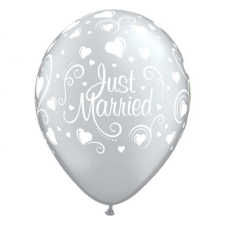Javoli Esküvő Metallic Hearts léggömb, lufi 6 db-os 11 inch (28cm) party kellék