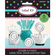 Javoli Ezüst Silver etikett címke készlet 6 db-os party kellék