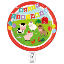 Javoli Farm Party papírtányér 8 db-os 23 cm FSC party kellék