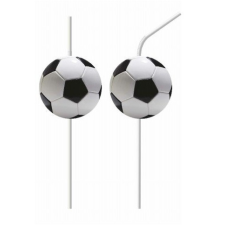 Javoli Focis Soccer Field papír szívószál, 4 db-os szett party kellék