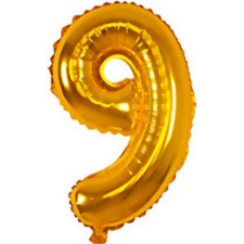 Javoli Gold, Arany mini 9-es szám fólia lufi 35 cm party kellék