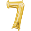 Javoli Gold, Arany mini szám fólia lufi 7-es 40 cm