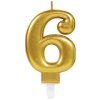 Javoli Gold, Arany számgyertya 6-os tortagyertya