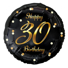 Javoli Happy Birthday 30 B&amp;C Gold fólia lufi 36 cm party kellék