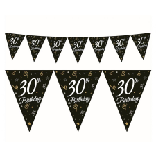 Javoli Happy Birthday 30 B&amp;C zászlófüzér 270 cm party kellék