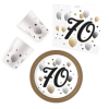 Javoli Happy Birthday 70 Milestone party szett 36 db-os 23 cm-es tányérral