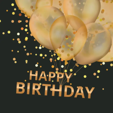 Javoli Happy Birthday Gold Balloons szalvéta 20 db-os 33x33 cm party kellék